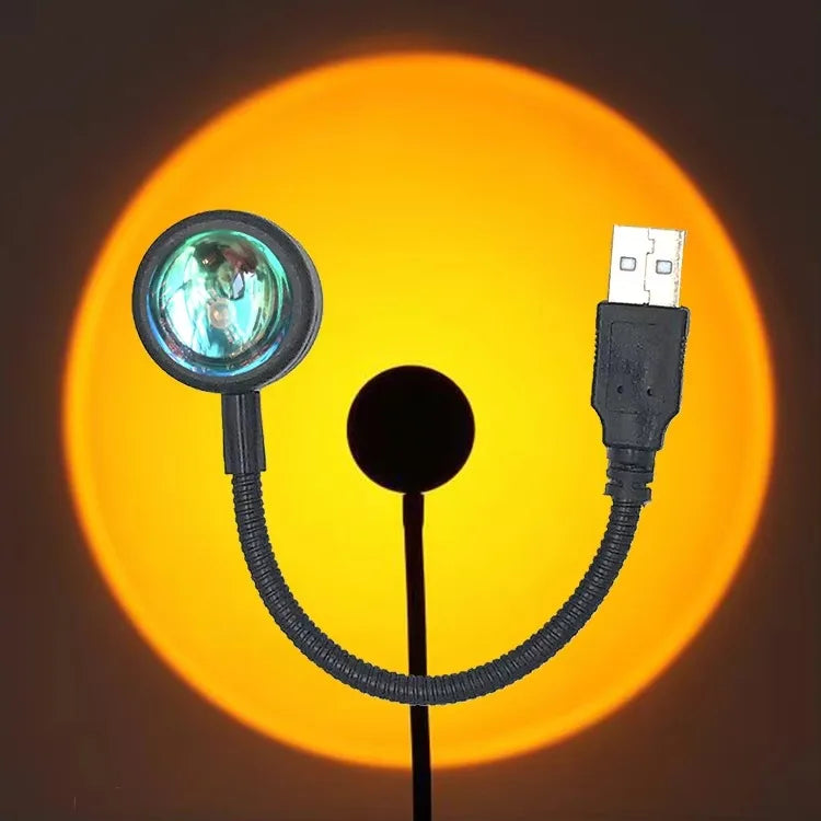 Viral Sunset Lamp - Rainbow LED Mood Light for Bedroom & Tik Tok Videos