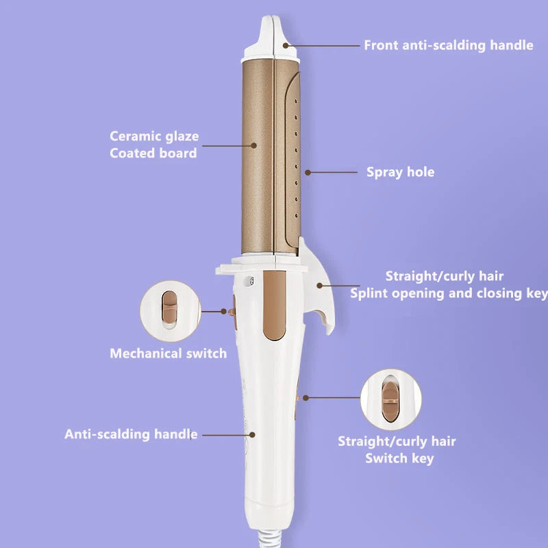 Professional Hair Curling Wand - Adjustable Temperature Curling Iron