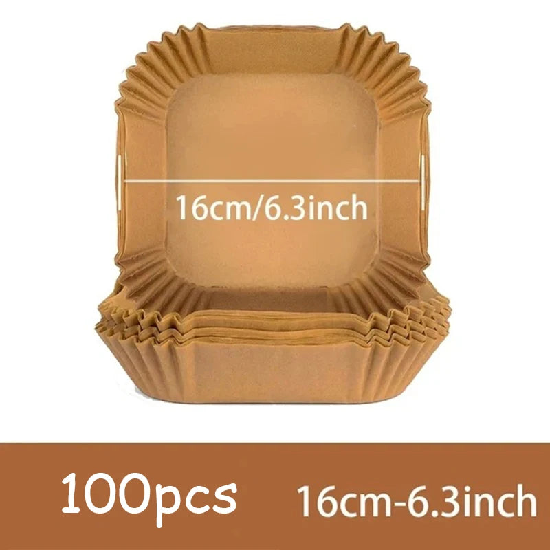 50Pcs Air Fryer Disposable Paper Liners