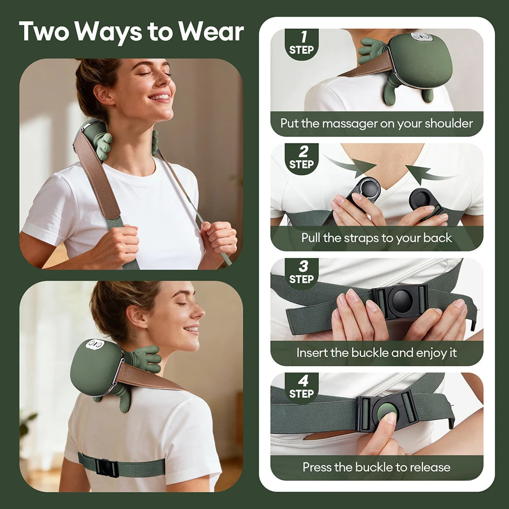 4D Neck & Shoulder Massager Wireless Muscle Relief