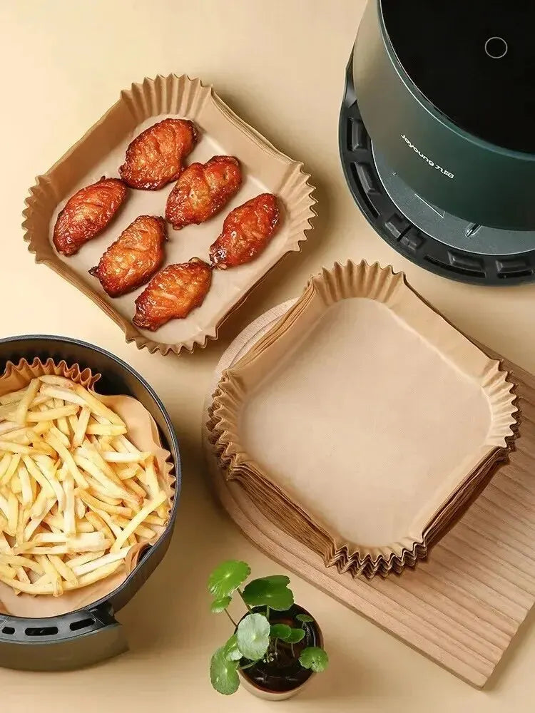 50Pcs Air Fryer Disposable Paper Liners