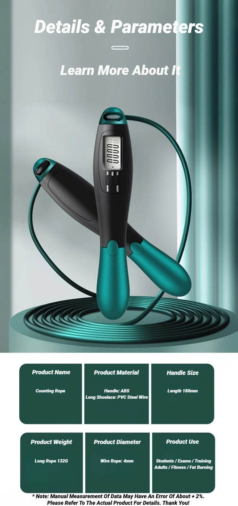Smart Fitness Jump Rope with Digital Counter