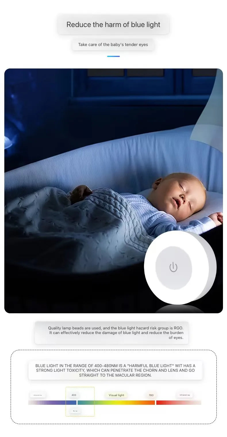 Touch Sensor LED Wall Night Light