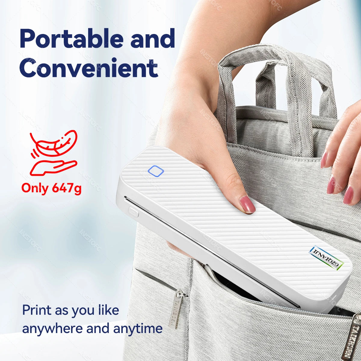 Portable A4 Bluetooth Thermal Printer - Inkless Mobile Document Printer