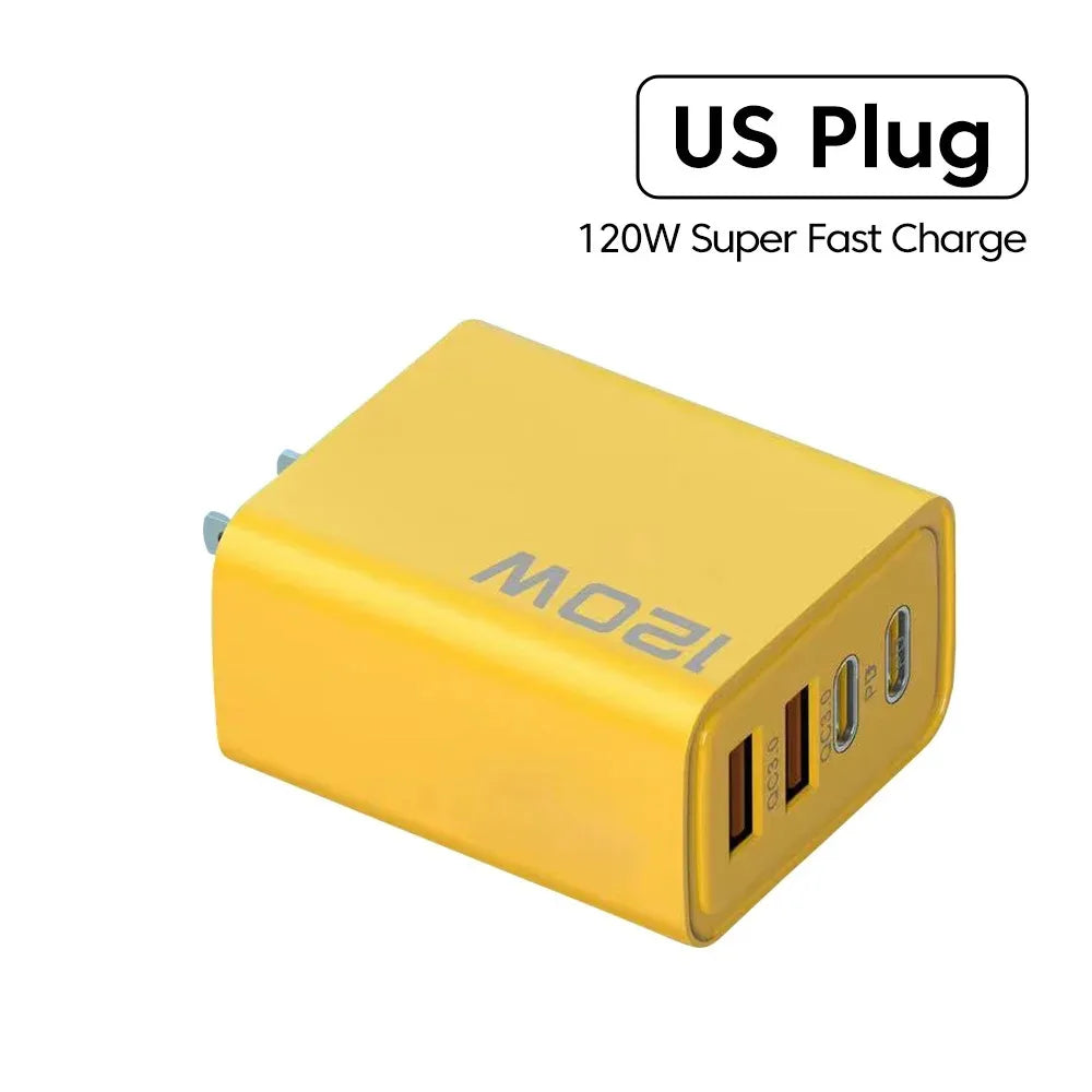 120W Fast Charging USB Wall Charger - 4 Port