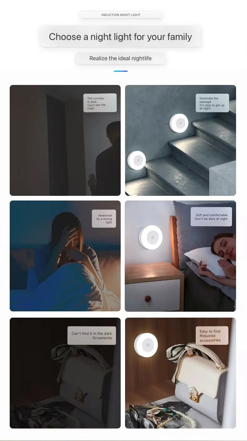 Touch Sensor LED Wall Night Light