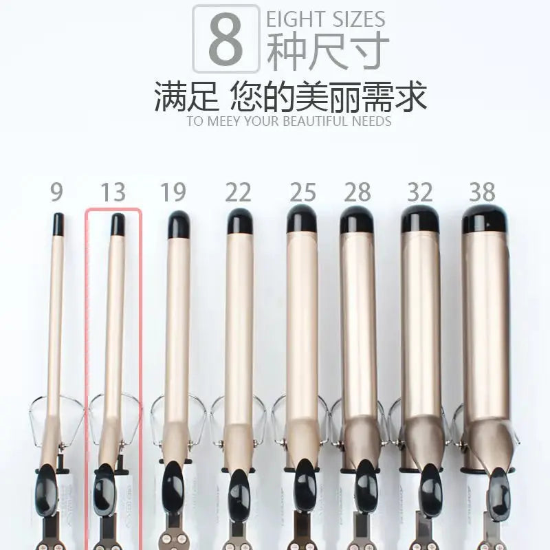 Professional Hair Curling Wand - Adjustable Temperature Curling Iron