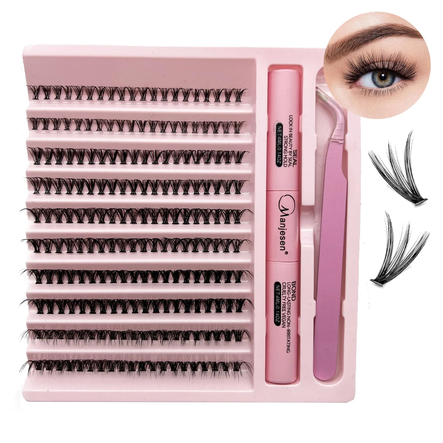 DIY Lashes Extension Kit 200 PCS Clusters Lashes Set