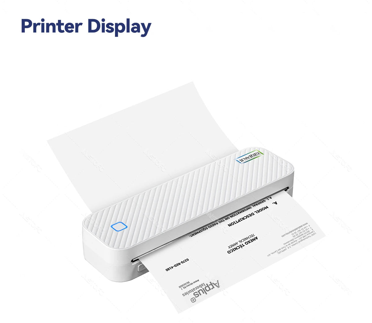 Portable A4 Bluetooth Thermal Printer - Inkless Mobile Document Printer