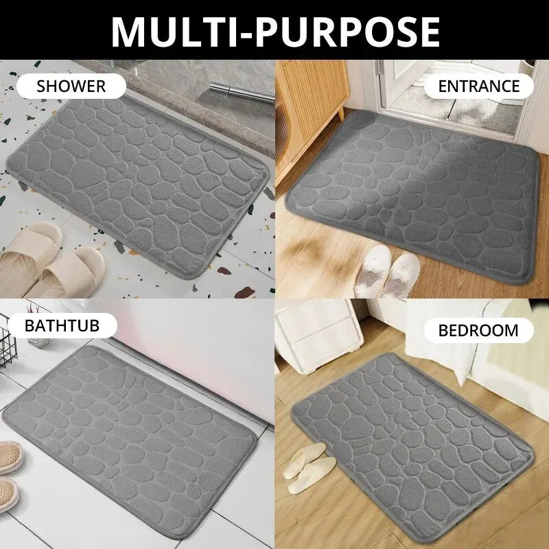 Pebble Texture Anti - Slip Bath Mat