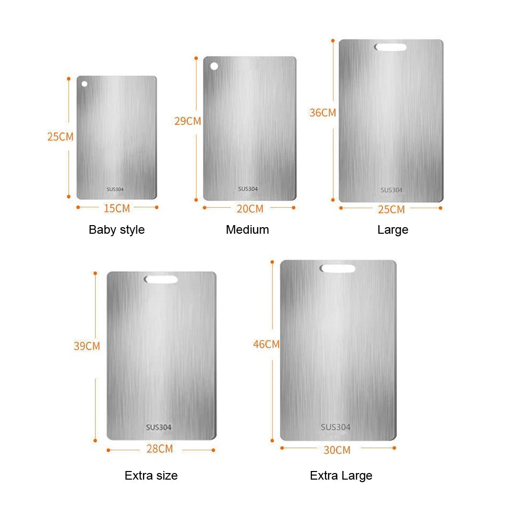 Kitchen Lab™ 316 Stainless Steel Cutting Board – Anti-Bacterial, Double-Sided Premium Kitchen Chopping Board