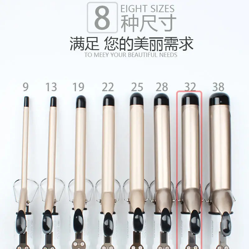 Professional Hair Curling Wand - Adjustable Temperature Curling Iron