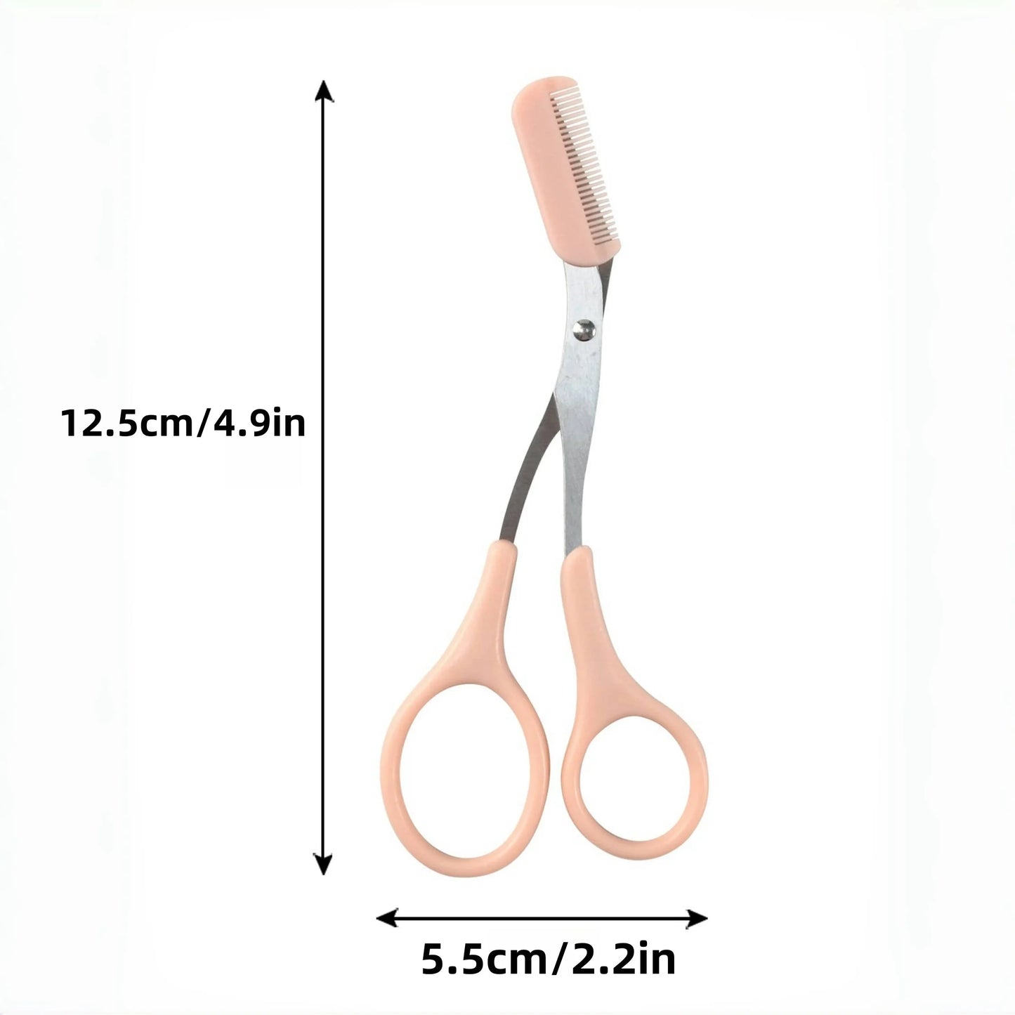 Eyebrow Trimming Scissors with Comb - Precision Brow Grooming Tool