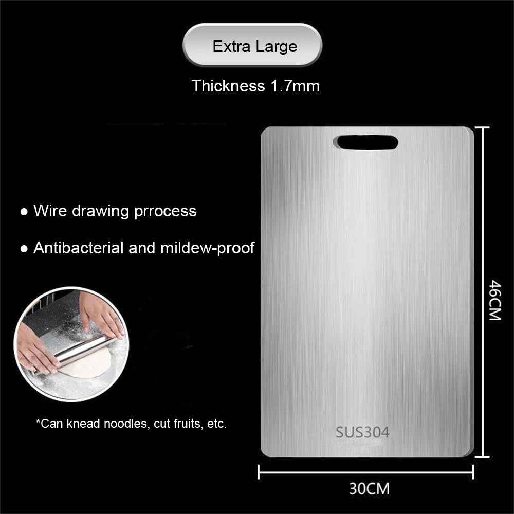 Kitchen Lab™ 316 Stainless Steel Cutting Board – Anti-Bacterial, Double-Sided Premium Kitchen Chopping Board