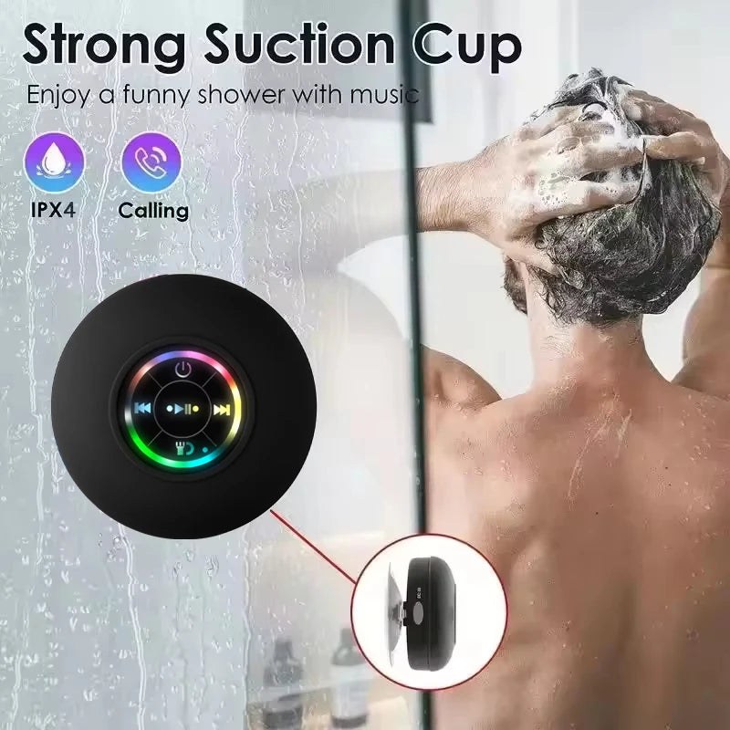 Waterproof Bluetooth Shower Speaker with LED Light