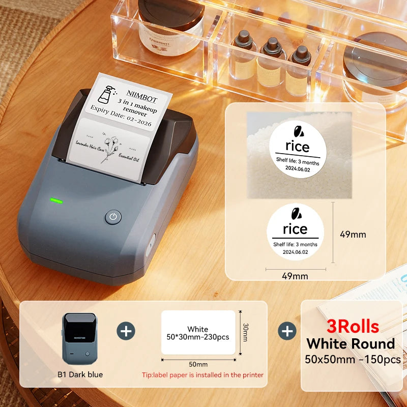 NIIMBOT B1 Portable Bluetooth Label Printer- Wireless Thermal Sticker Printer