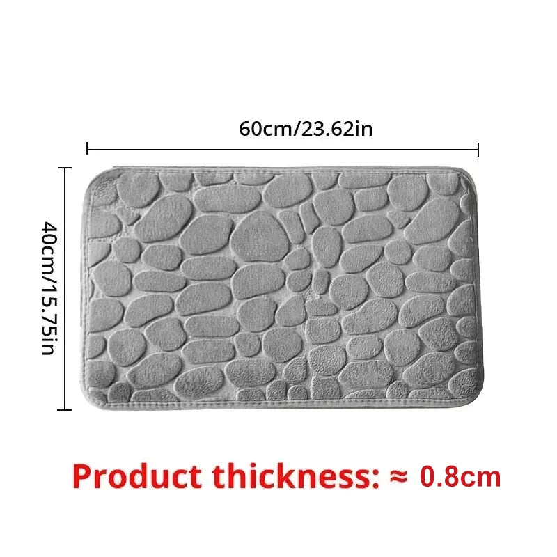 Pebble Texture Anti - Slip Bath Mat