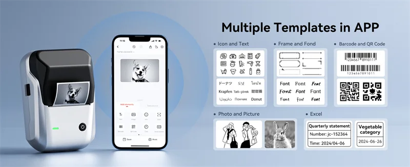 NIIMBOT B1 Portable Bluetooth Label Printer- Wireless Thermal Sticker Printer