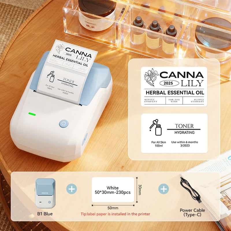 NIIMBOT B1 Portable Bluetooth Label Printer- Wireless Thermal Sticker Printer