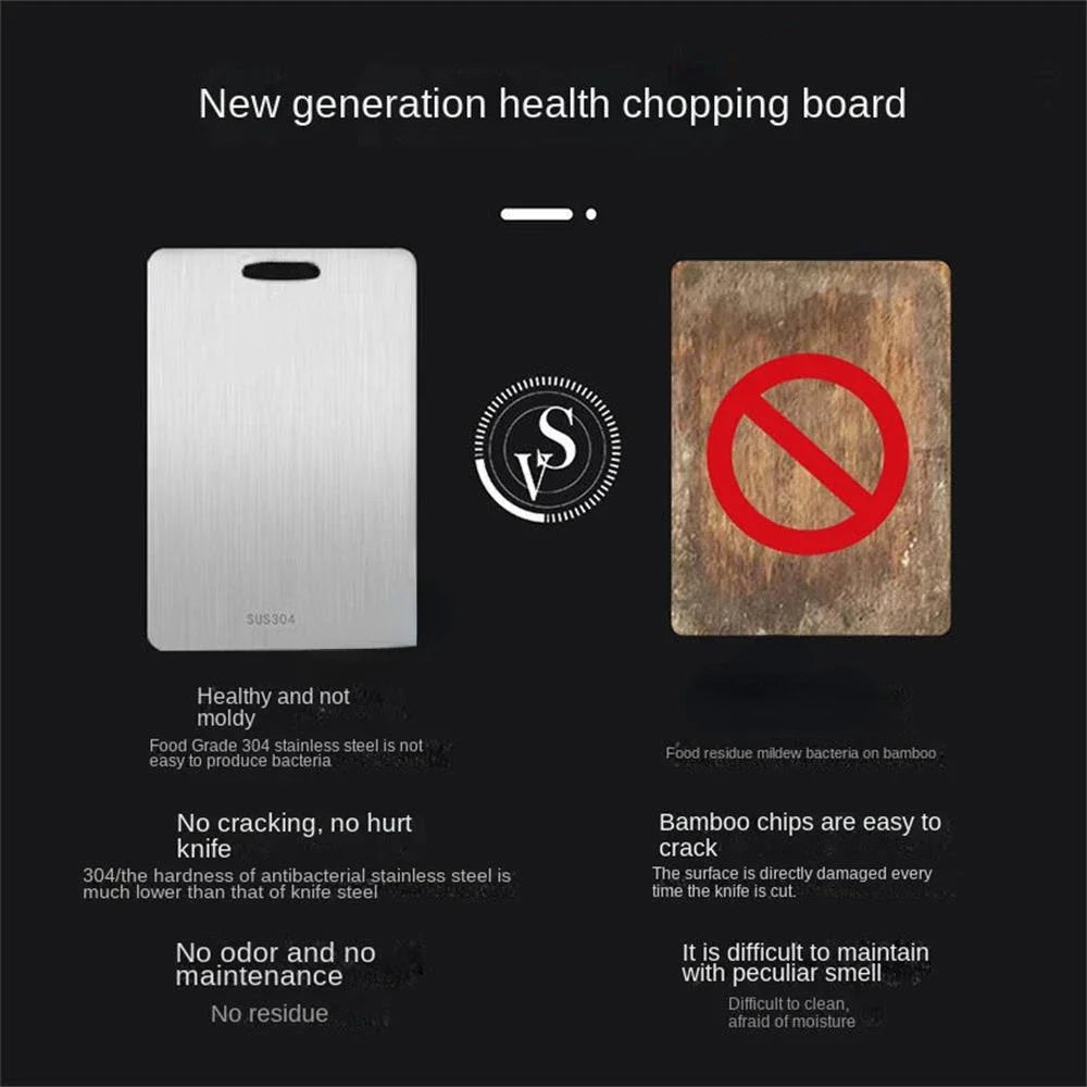 Kitchen Lab™ 316 Stainless Steel Cutting Board – Anti-Bacterial, Double-Sided Premium Kitchen Chopping Board