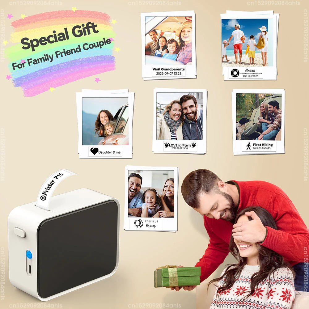 Mini Bluetooth Label Printer Portable Inkless Sticker Printer