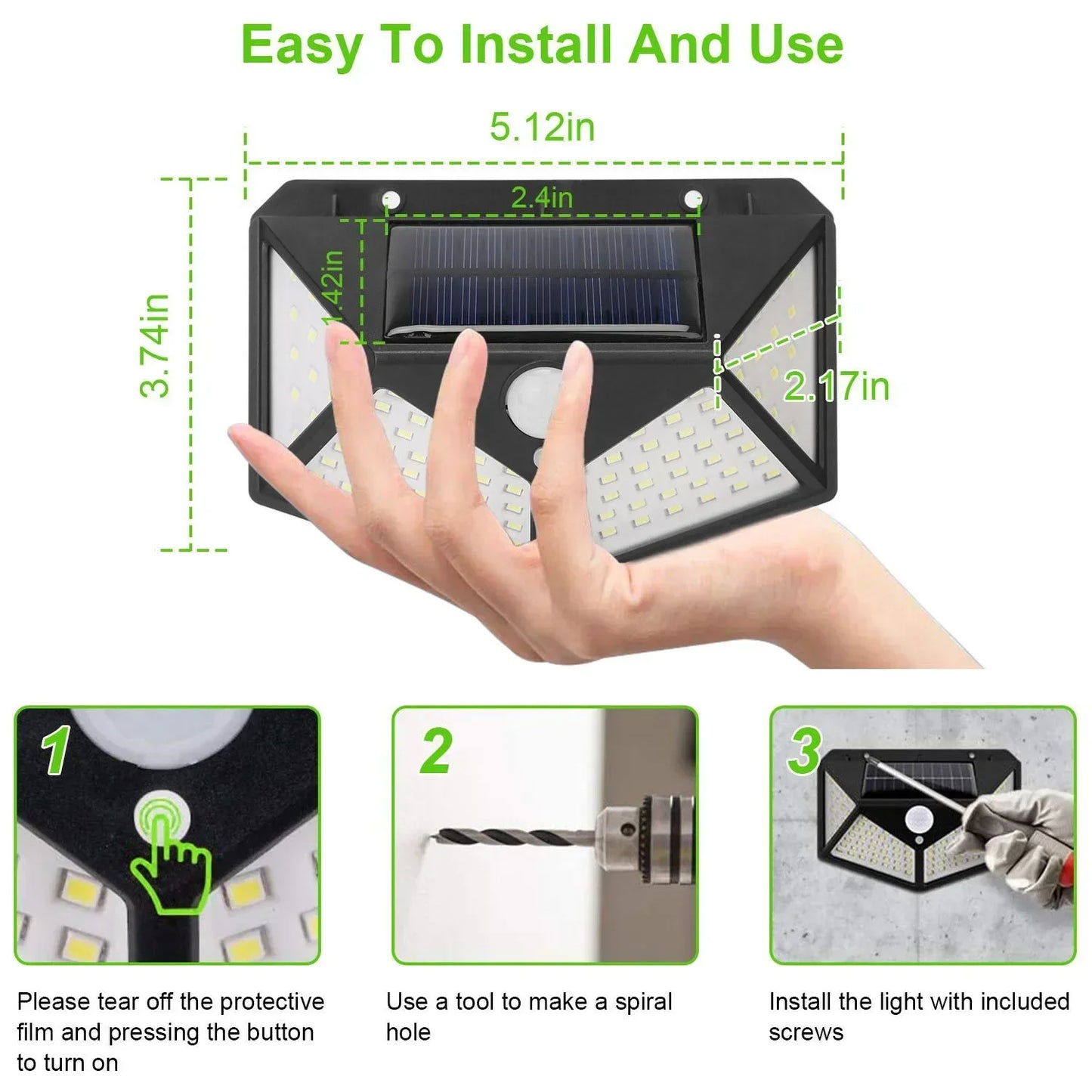 Wireless Solar Motion Sensor Light