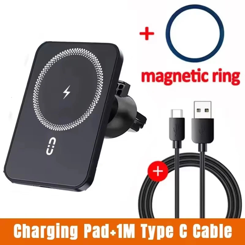Magnetic Wireless Car Charger Air Vent Clip Phone Fast Charging Phone Mount
