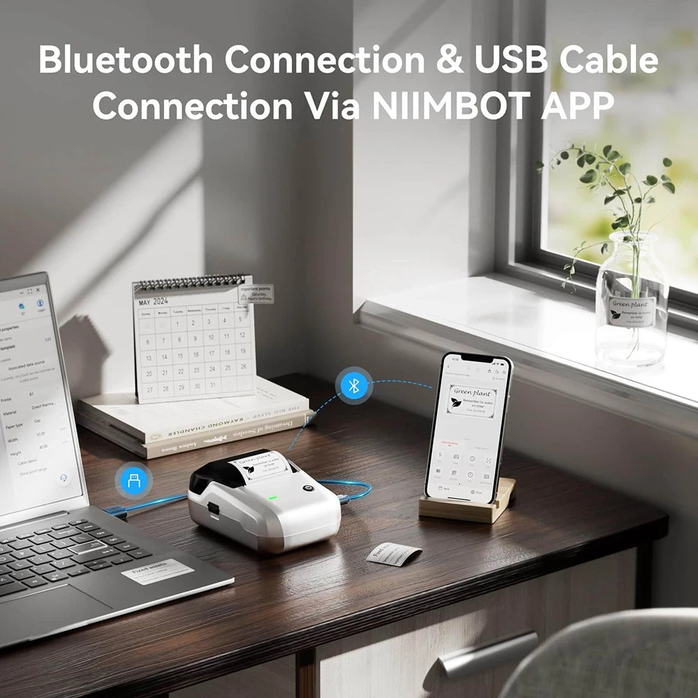 NIIMBOT B1 Portable Bluetooth Label Printer- Wireless Thermal Sticker Printer