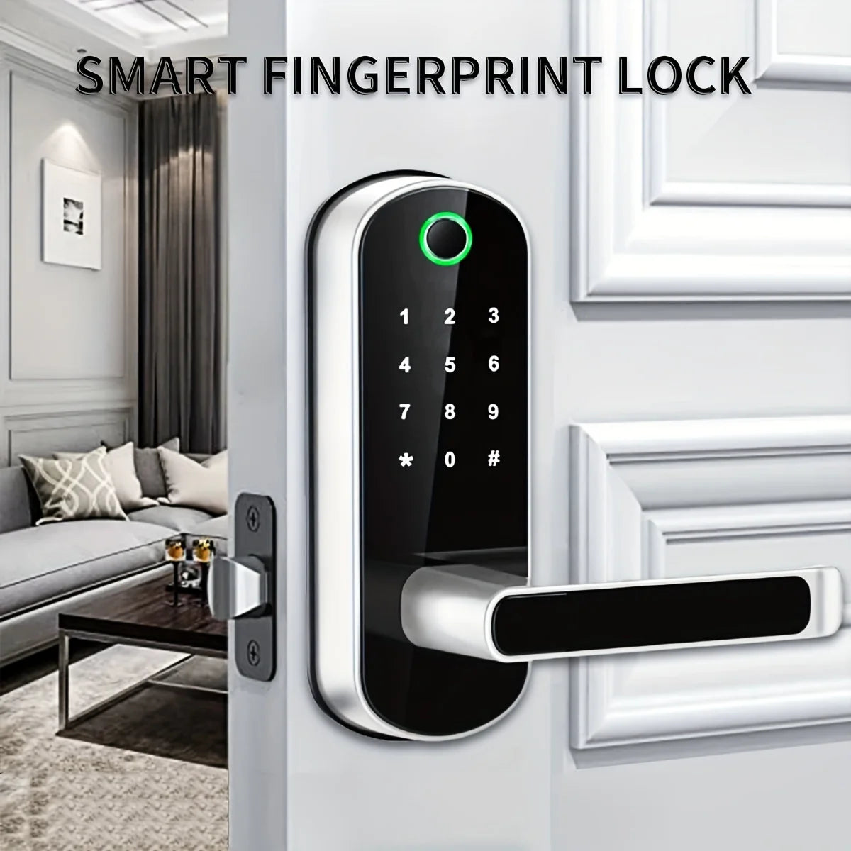 Smart Fingerprint Door Lock Keyless WIFI Security Lock with App Control
