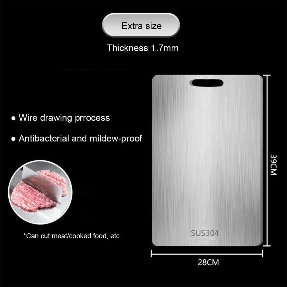 Kitchen Lab™ 316 Stainless Steel Cutting Board – Anti-Bacterial, Double-Sided Premium Kitchen Chopping Board