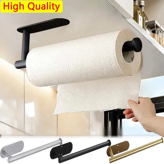 Adhesive Paper towel Holder under Cabinet Kitchen Rack