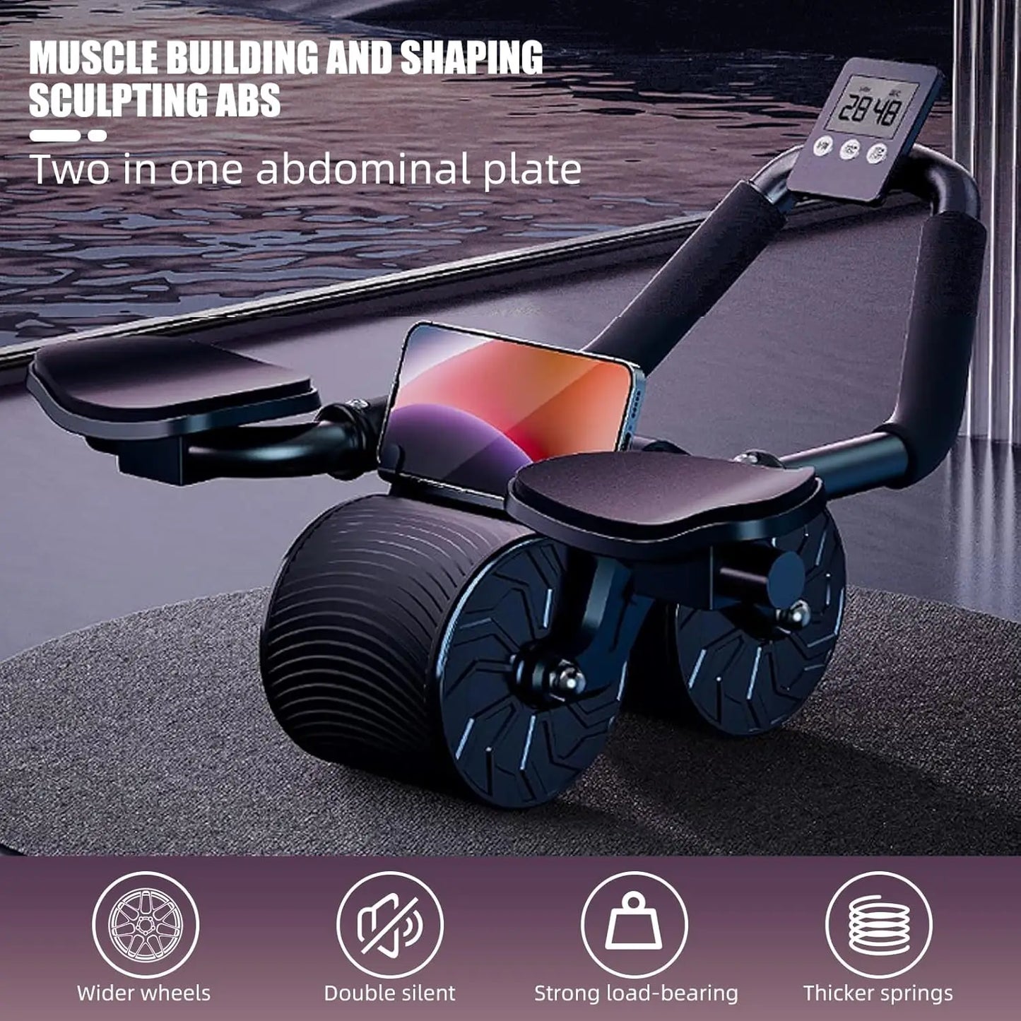 Smart Ab Roller with Elbow Support - Core Workout Trainer