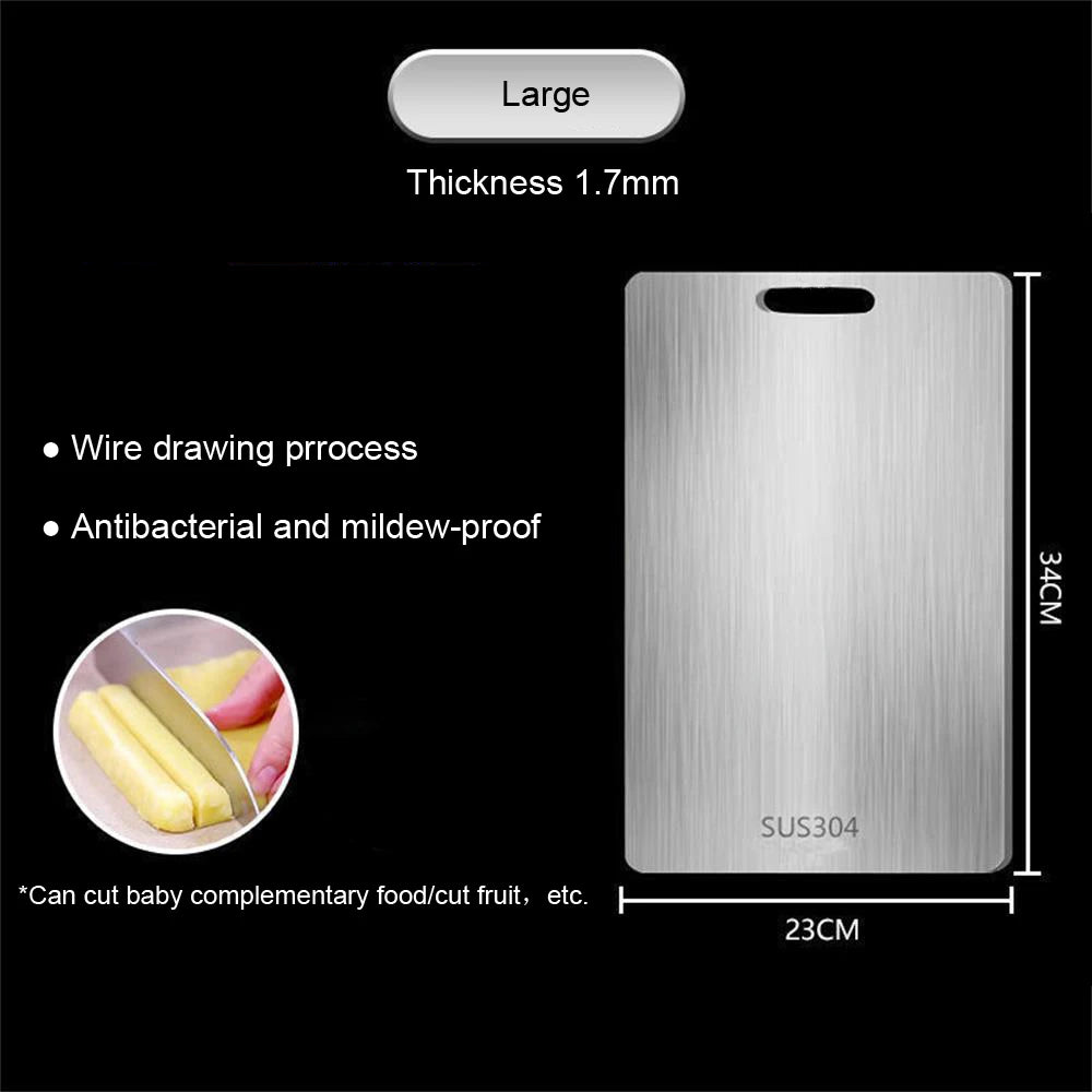 Kitchen Lab™ 316 Stainless Steel Cutting Board – Anti-Bacterial, Double-Sided Premium Kitchen Chopping Board