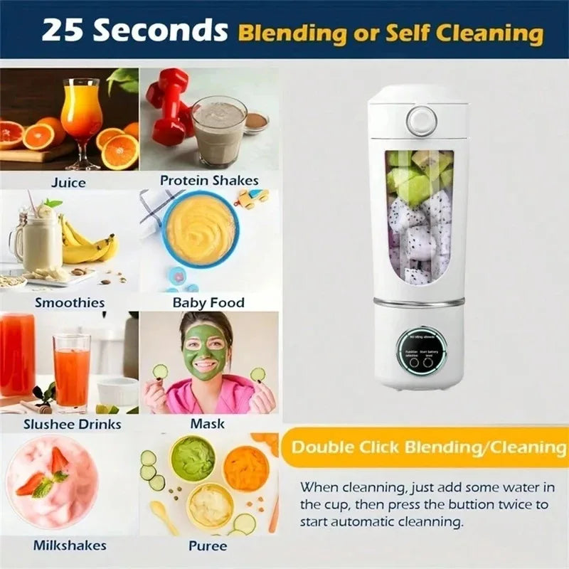 Kitchen Lab™ Pro Smoothie Blender – Rechargeable & Self-Cleaning