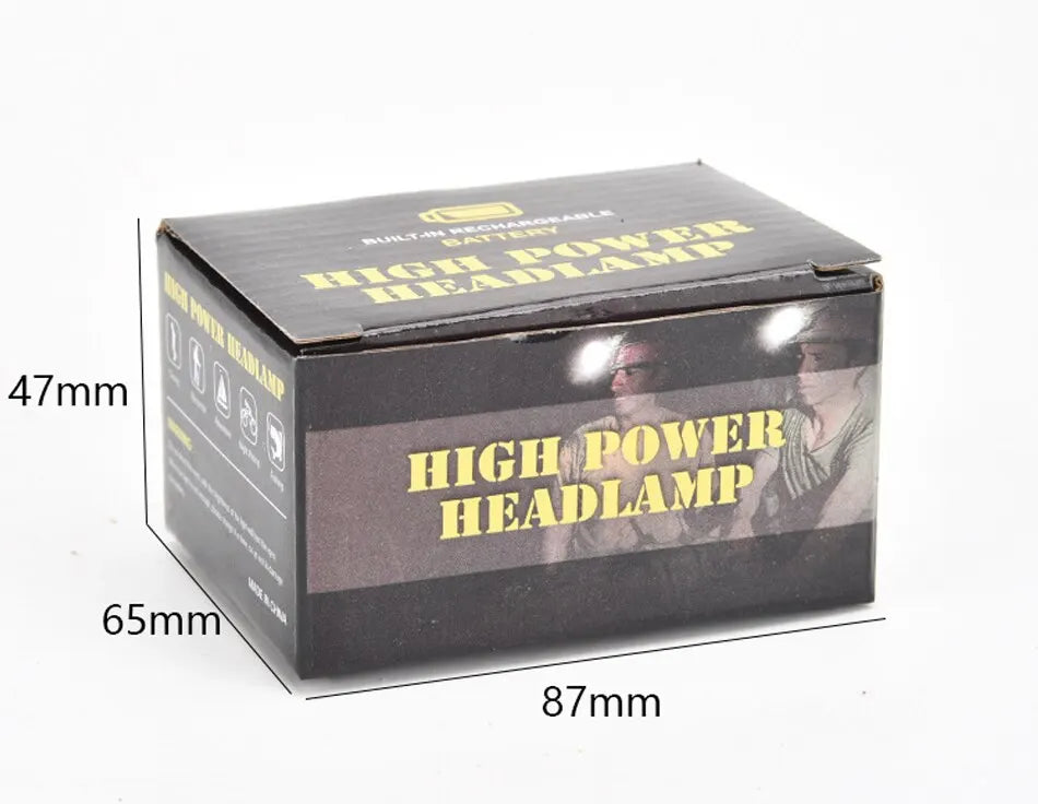 Ultra Bright Rechargeable LED Headlamp - Waterproof Magnetic USB Headlight