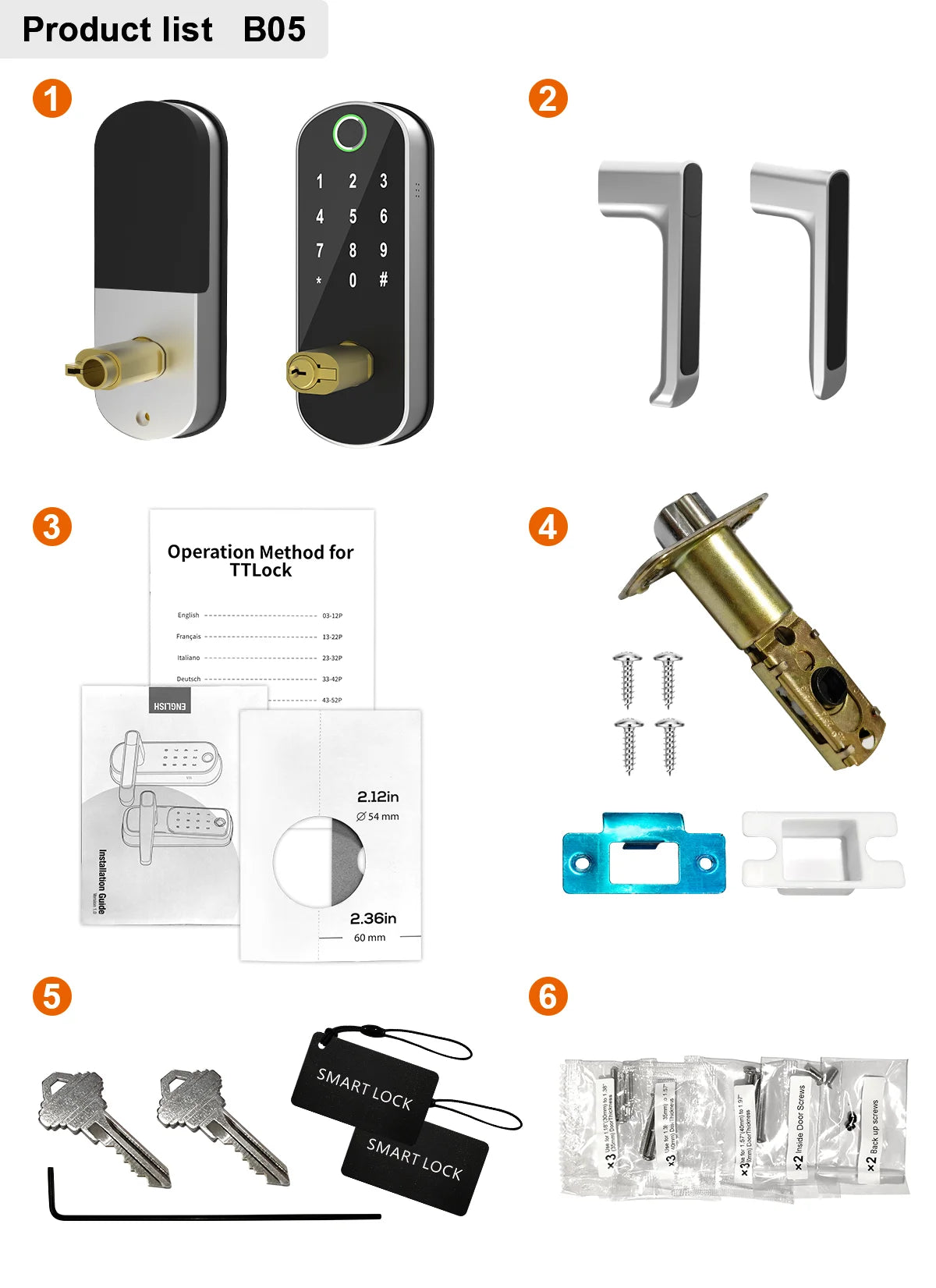 Smart Fingerprint Door Lock Keyless WIFI Security Lock with App Control
