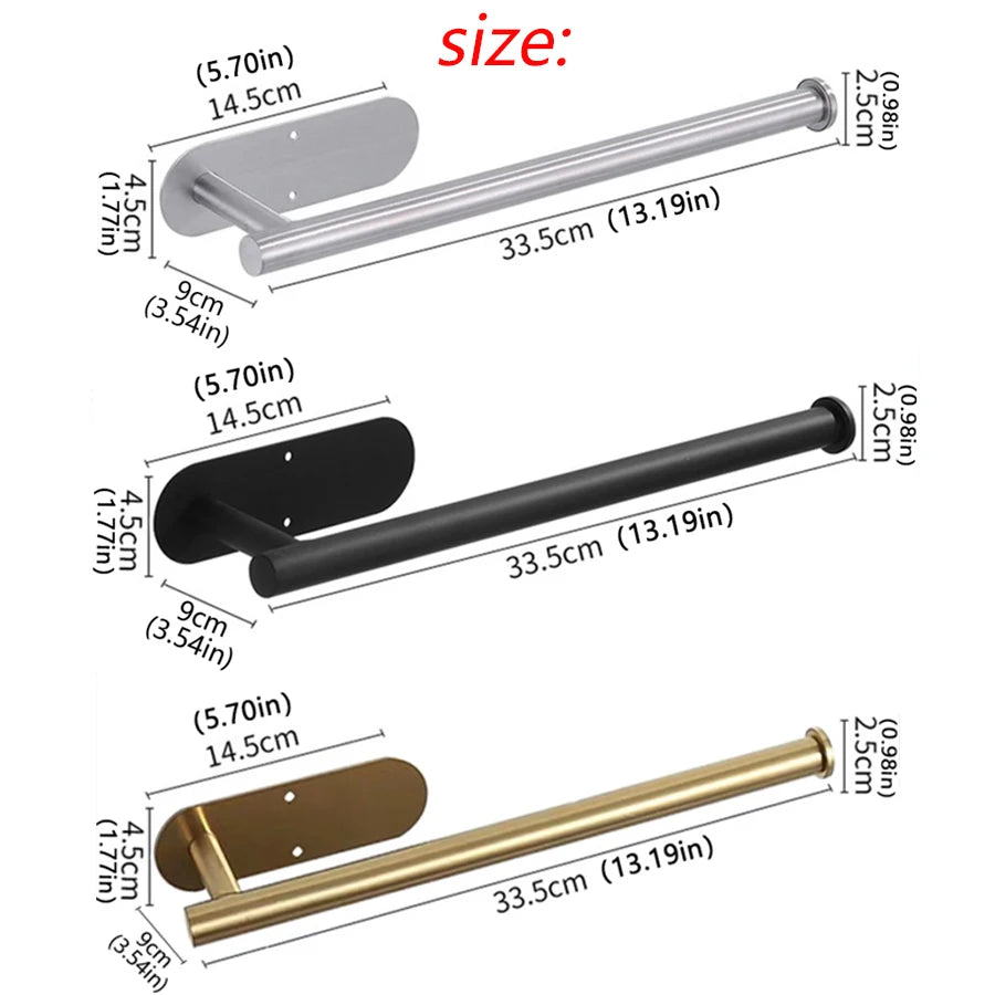Adhesive Paper towel Holder under Cabinet Kitchen Rack