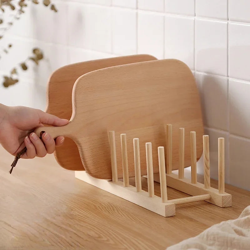 Bamboo Dish Drying Rack - Space Saving Kitchen Organizer