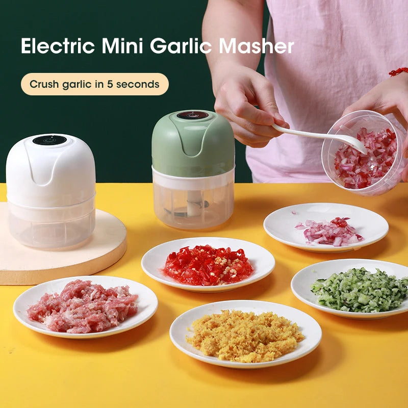 Mini Electric Food Processor – Chop Vegetables in Seconds