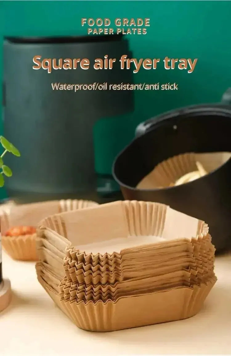 50Pcs Air Fryer Disposable Paper Liners