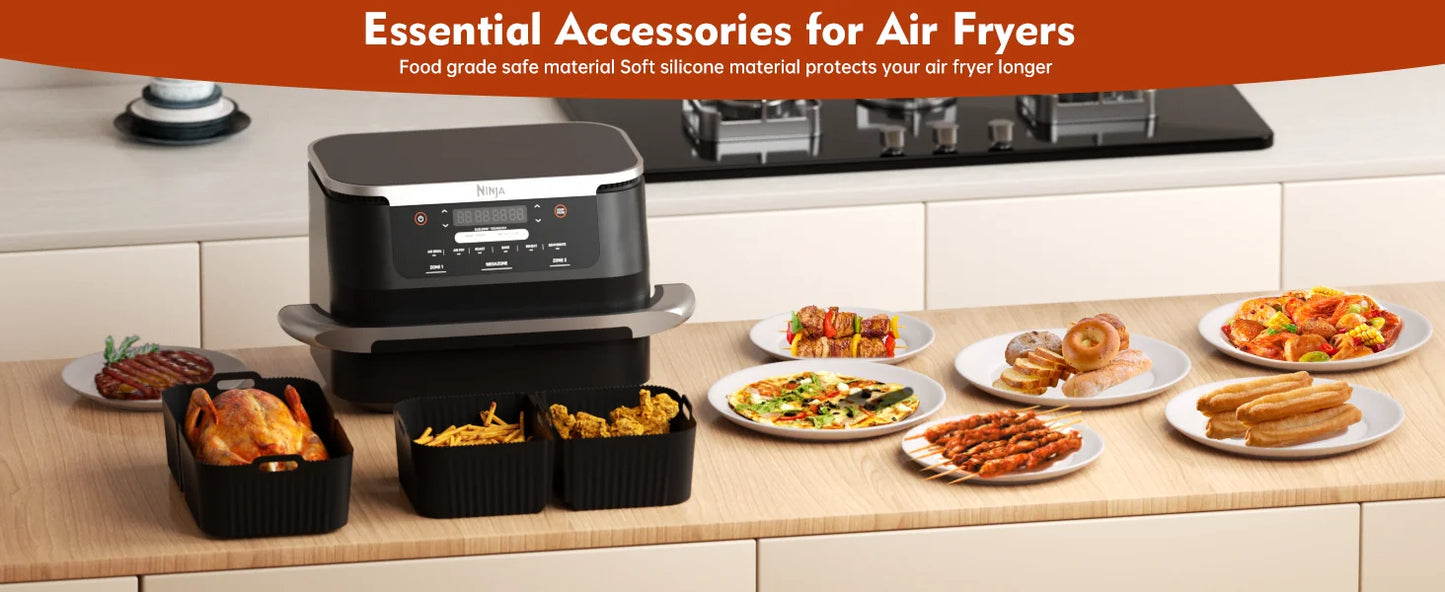 Reusable Silicone Air Fryer Liners - Non-Stick Basket Insert
