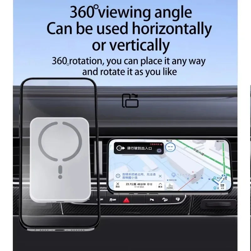 Magnetic Wireless Car Charger Air Vent Clip Phone Fast Charging Phone Mount