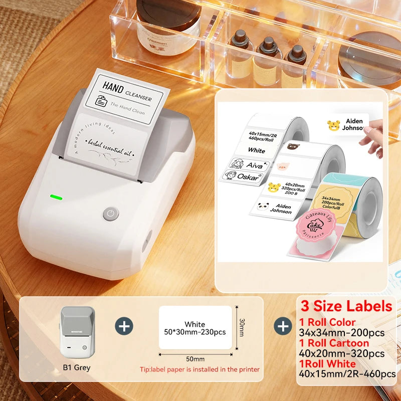 NIIMBOT B1 Portable Bluetooth Label Printer- Wireless Thermal Sticker Printer