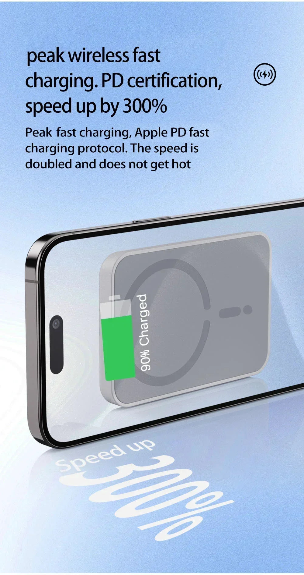 Magnetic Wireless Car Charger Air Vent Clip Phone Fast Charging Phone Mount