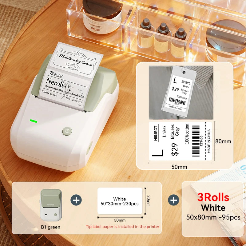 NIIMBOT B1 Portable Bluetooth Label Printer- Wireless Thermal Sticker Printer