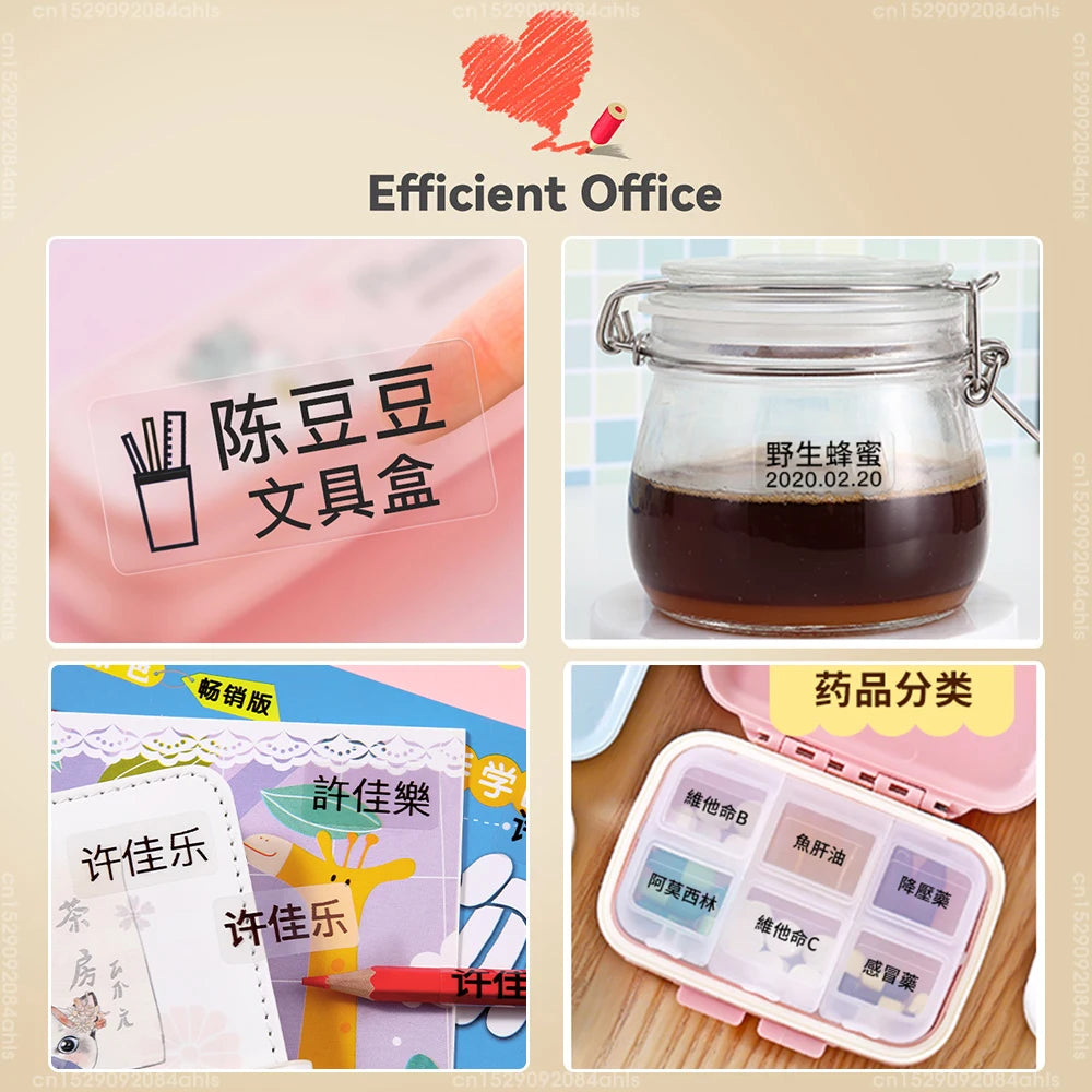 Mini Bluetooth Label Printer Portable Inkless Sticker Printer