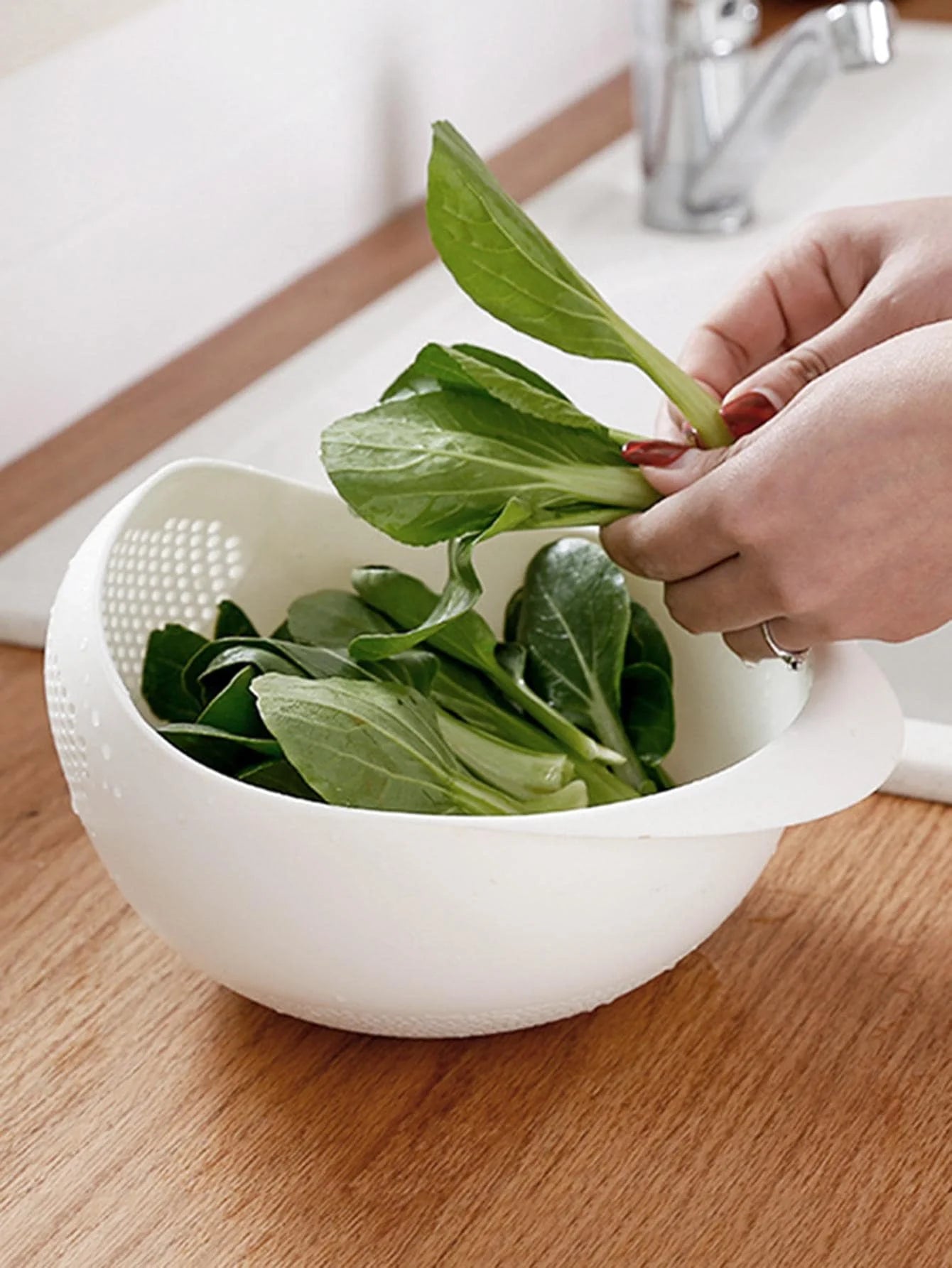 Rice Washing Drain Bowl