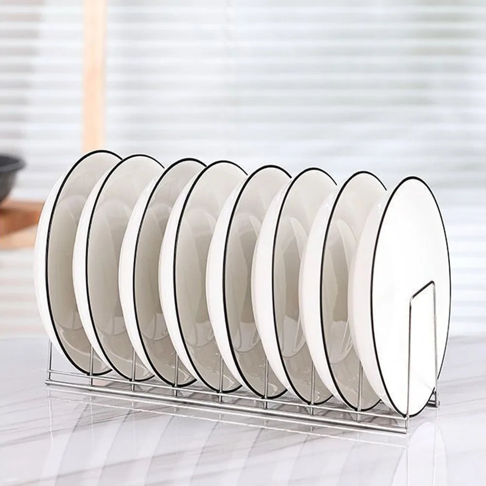 Stainless Steel Dish Drying Rack - Space Saving Plates Organizer