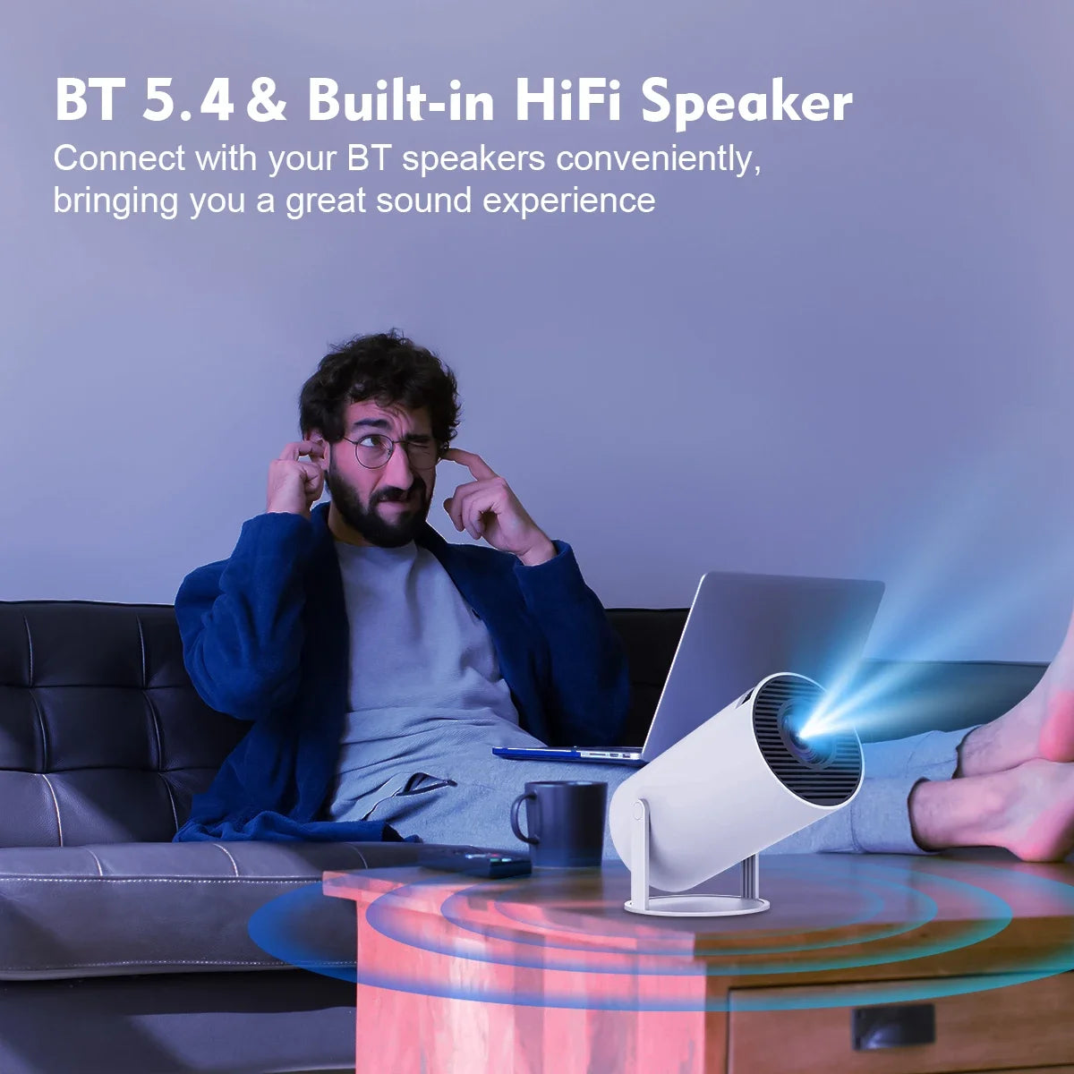 HY300 Pro Mini Smart Projector WiFi & Bluetooth HD Home Cinema