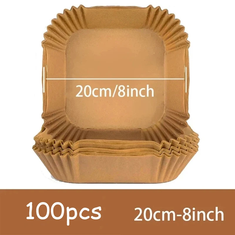 50Pcs Air Fryer Disposable Paper Liners